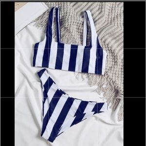 NEW Never Worn SHEIN striped print bikini